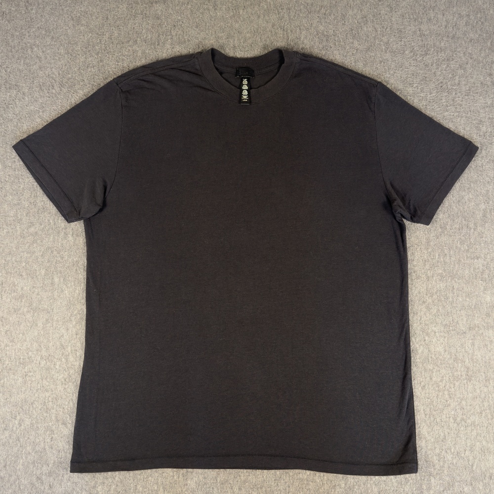 Skims Shirt Mens Large Black Modal Cotton Crewneck Tee T-Shirt Solid Basic